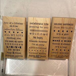 Stampin' Up! Wooden Stamp Set - NEW